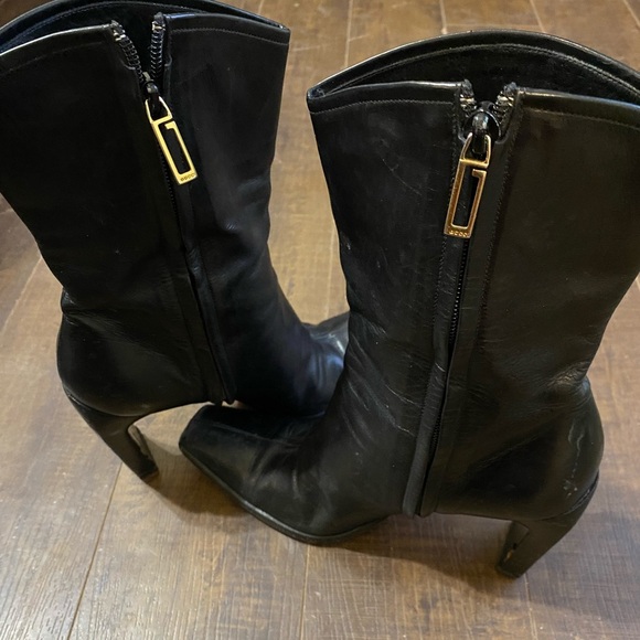 Vintage Gucci by Tom Ford black leather ankle boots belt - Picture 8 of 16